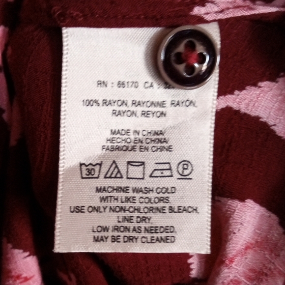 Anthropologie Maeve Soana Swing Tank Burgundy & Pink Flowy Boho Style Size 4 - Picture 10 of 10